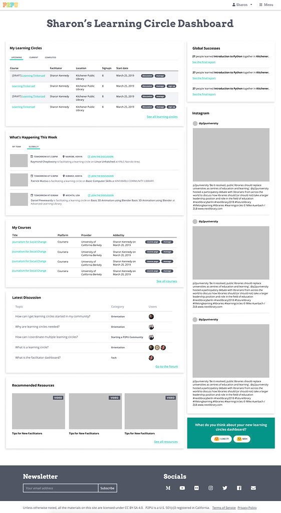 Changes to the Facilitator Dashboard - Tech - P2PU Community